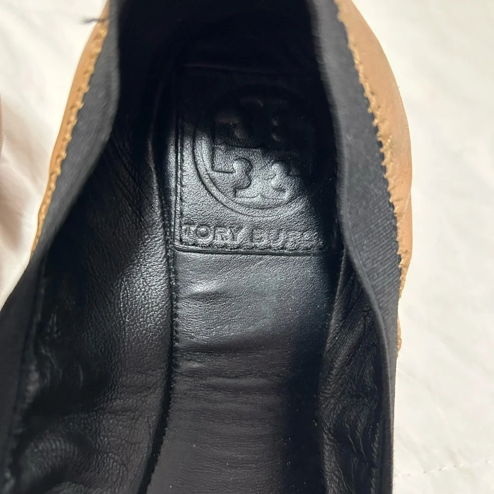 Tory Burch Black and Brown Flats size 8